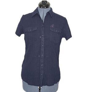 Eddie Bauer cotton short sleeved button down shirt